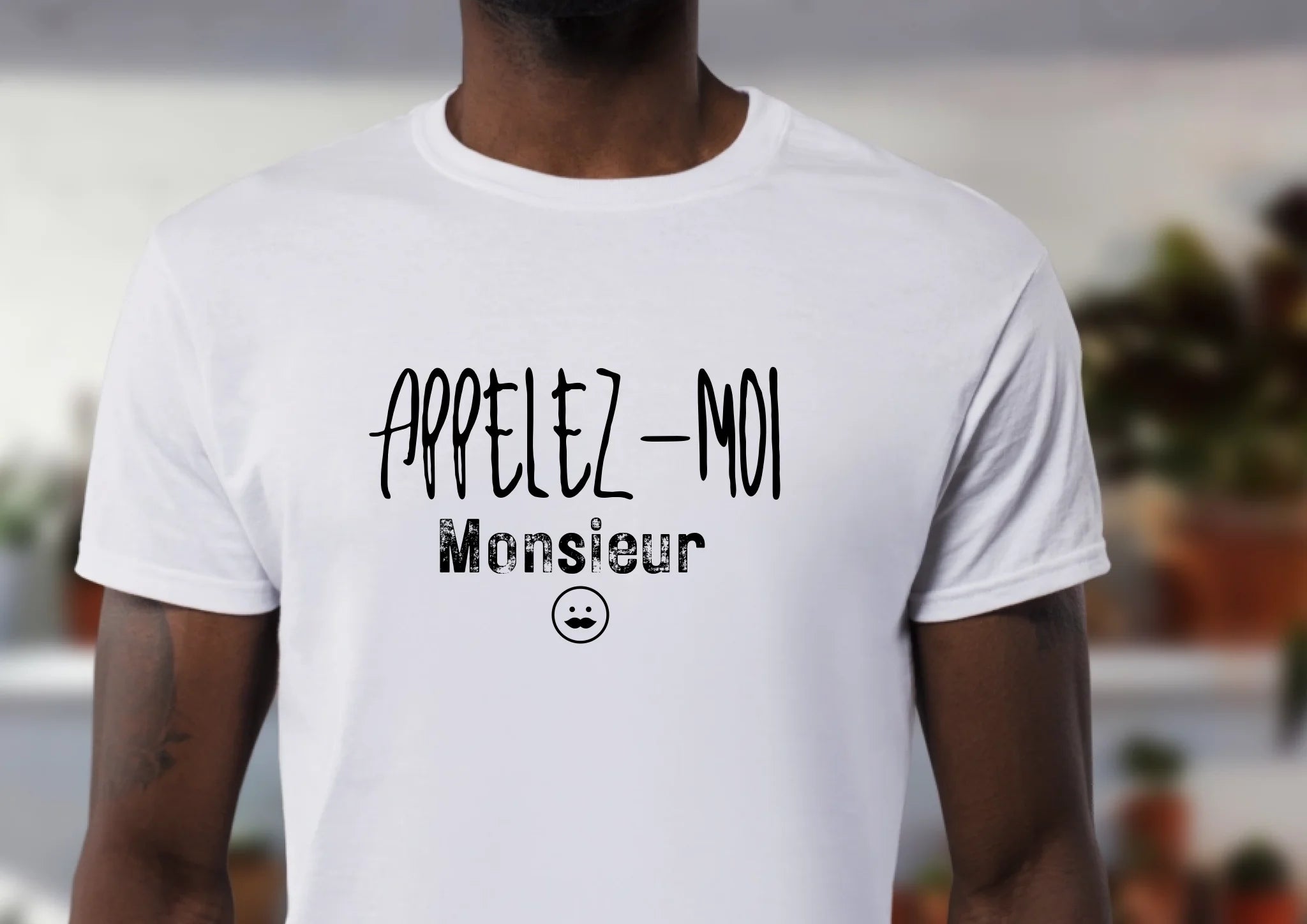 "Appelez-moi" impression poitrine