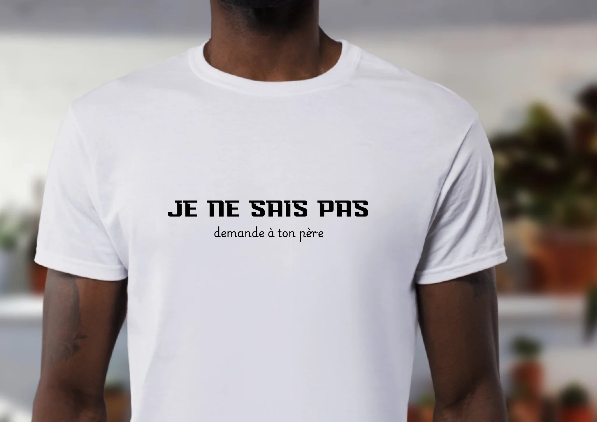 "Je ne sais pas" impression poitrine