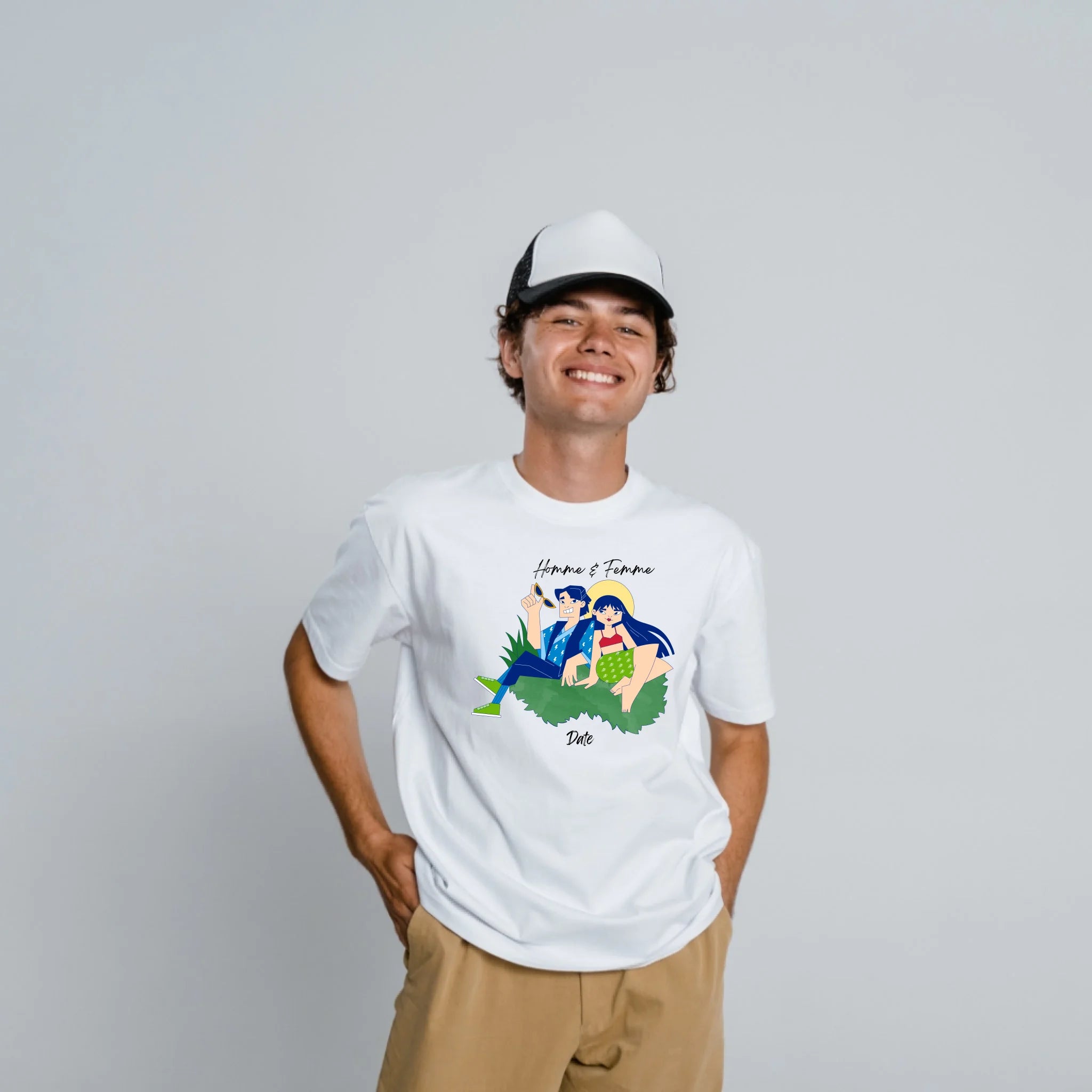 "H & F" impression poitrine