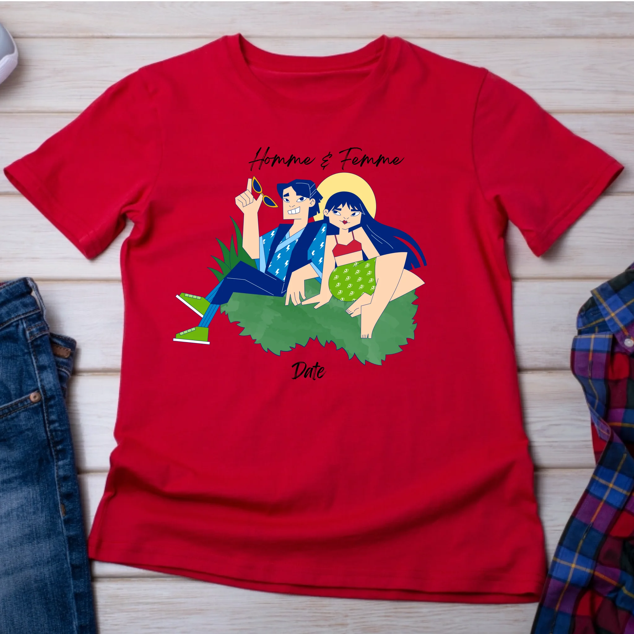 "H & F" impression poitrine