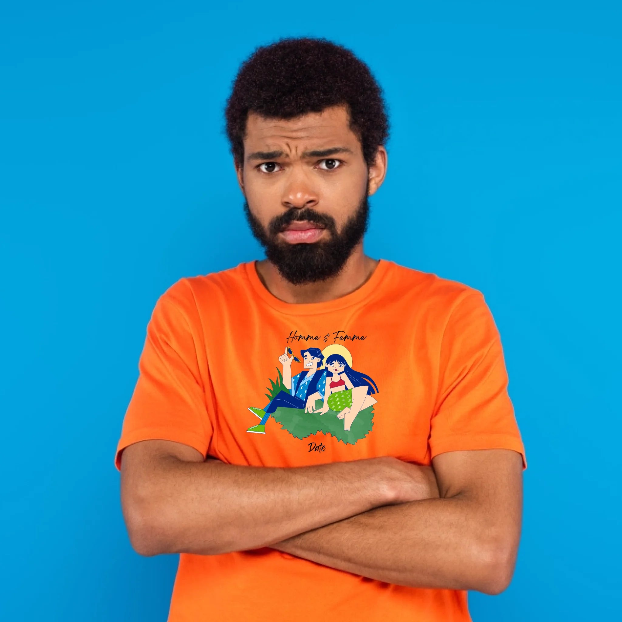 "H & F" impression poitrine