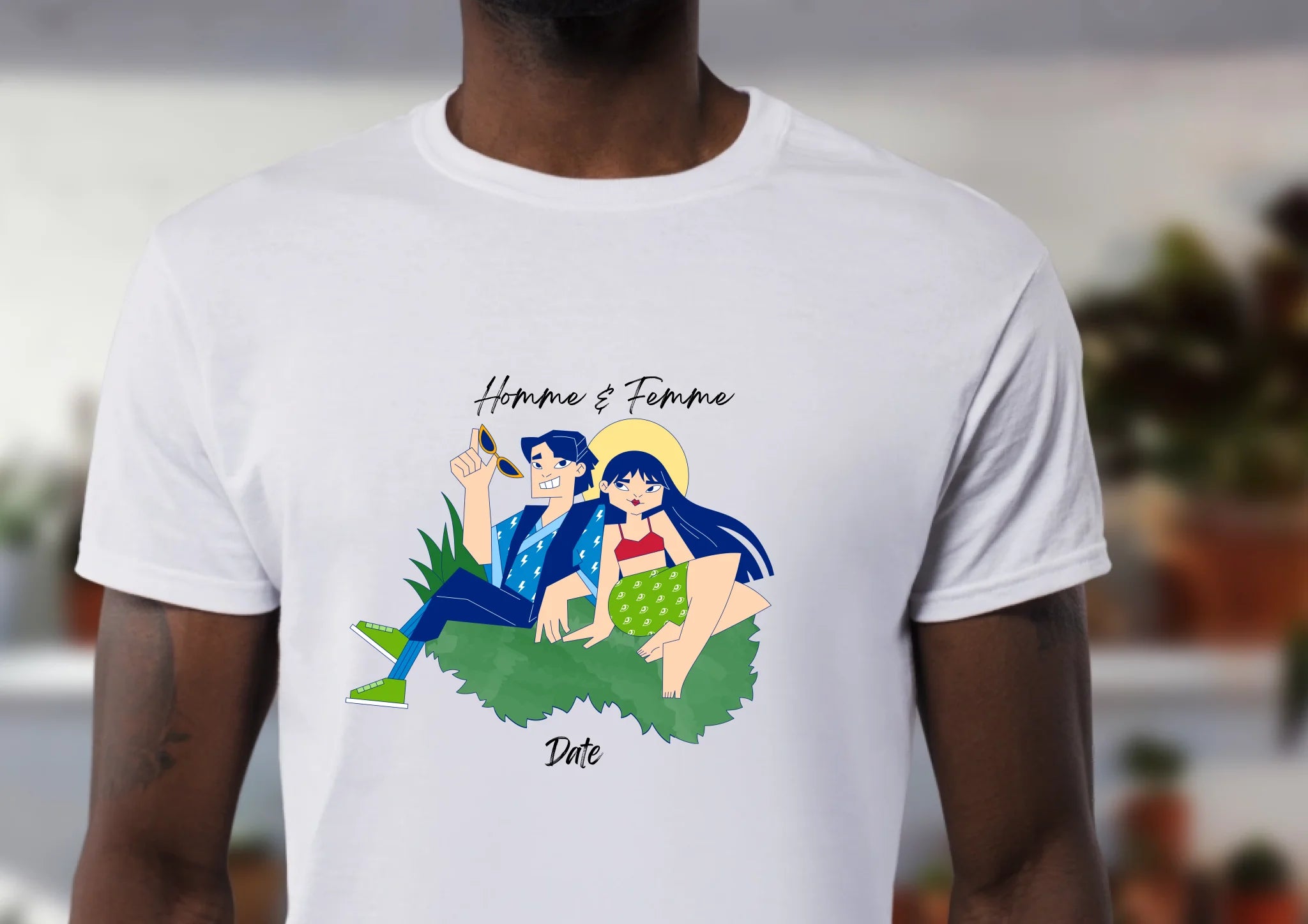 "H & F" impression poitrine