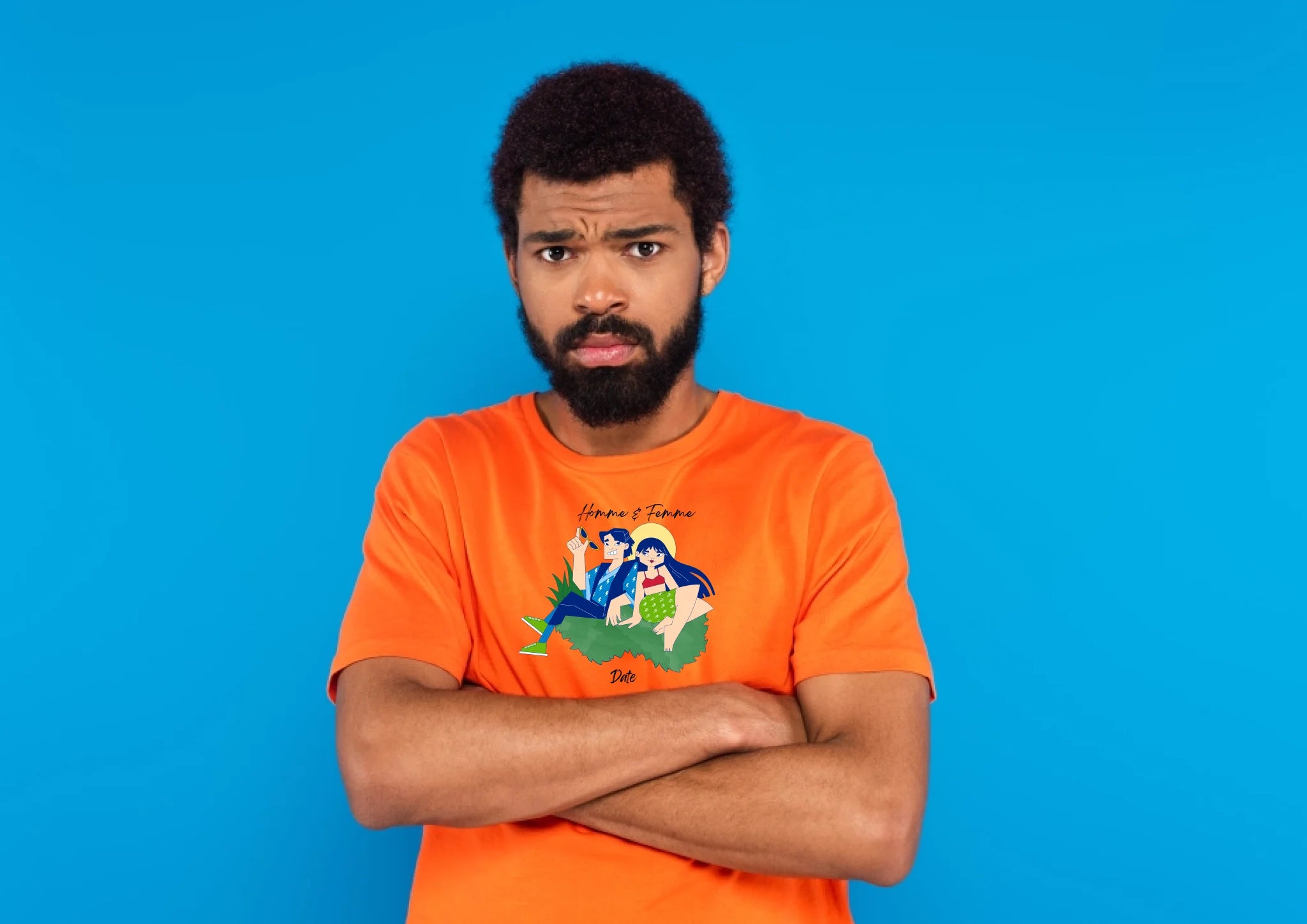 "H & F" impression poitrine