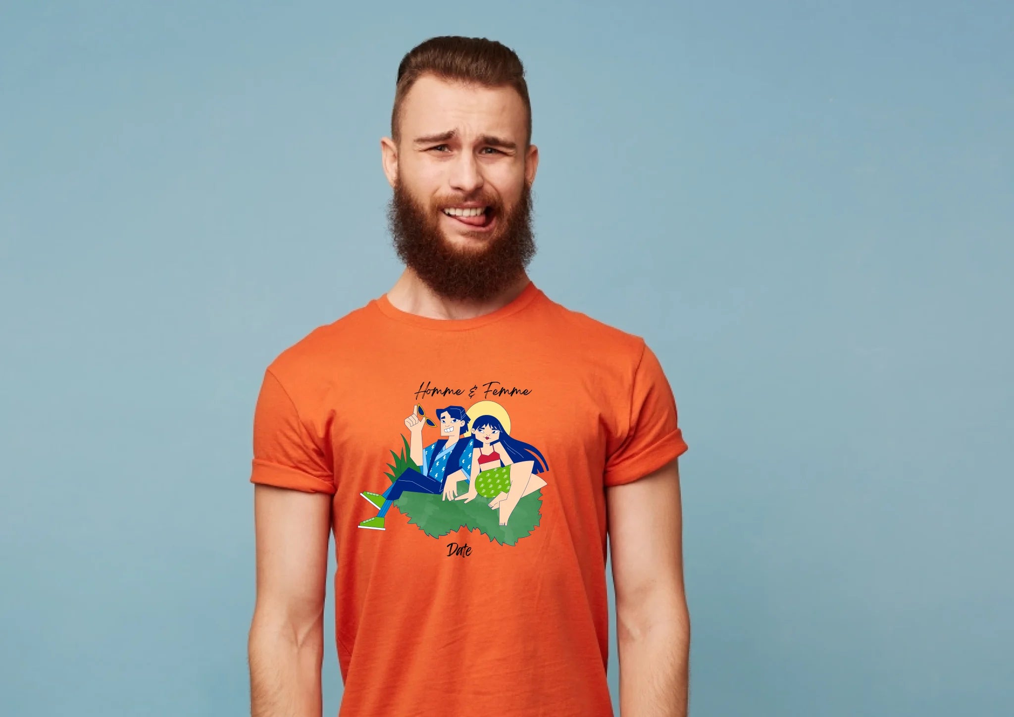 "H & F" impression poitrine