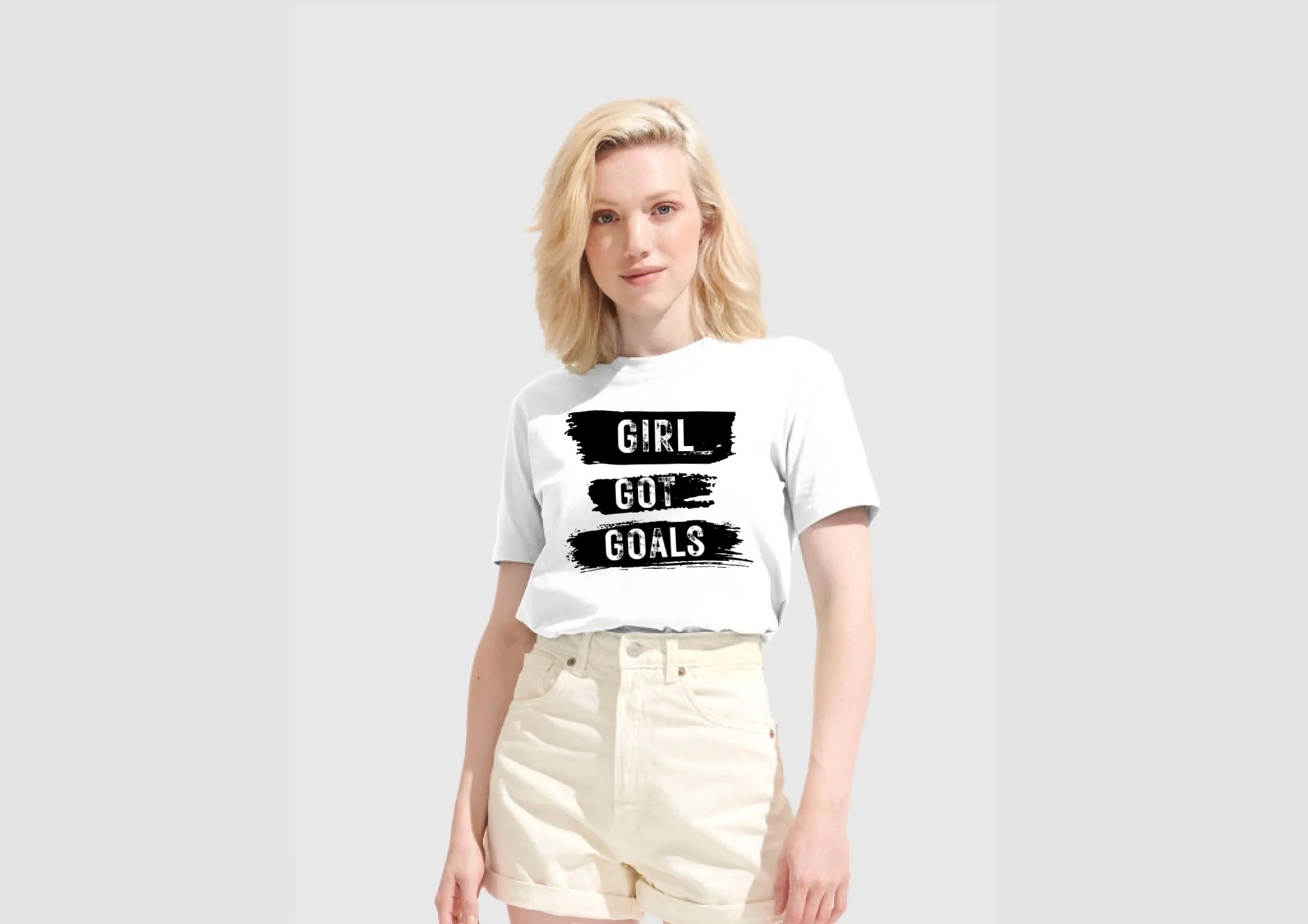 "Girl got goals" T-shirt femme