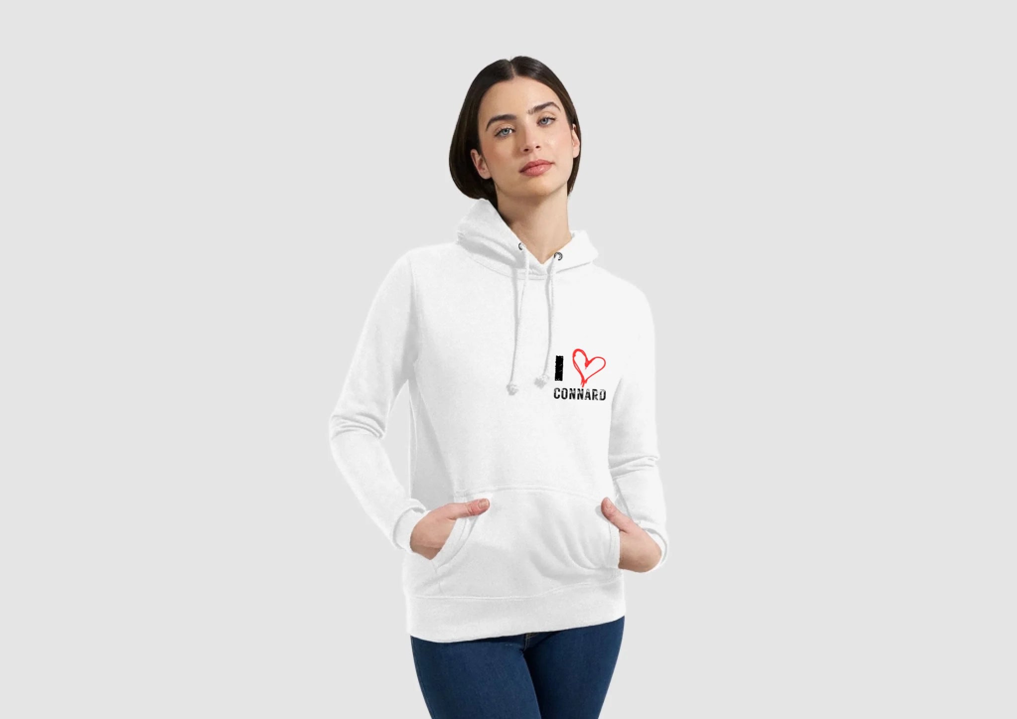 "i love connards" broderie Hoodie