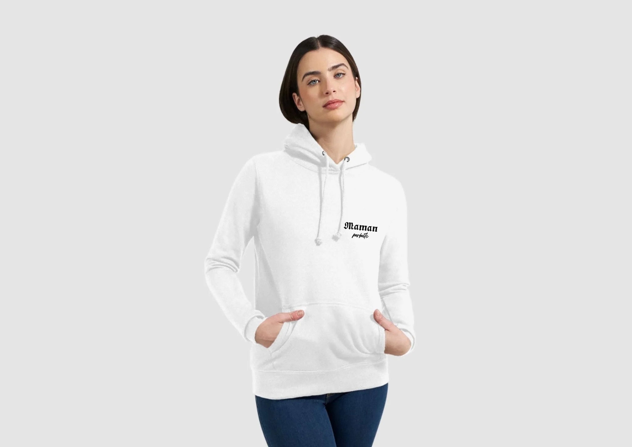 "maman parfaite" broderie Hoodie